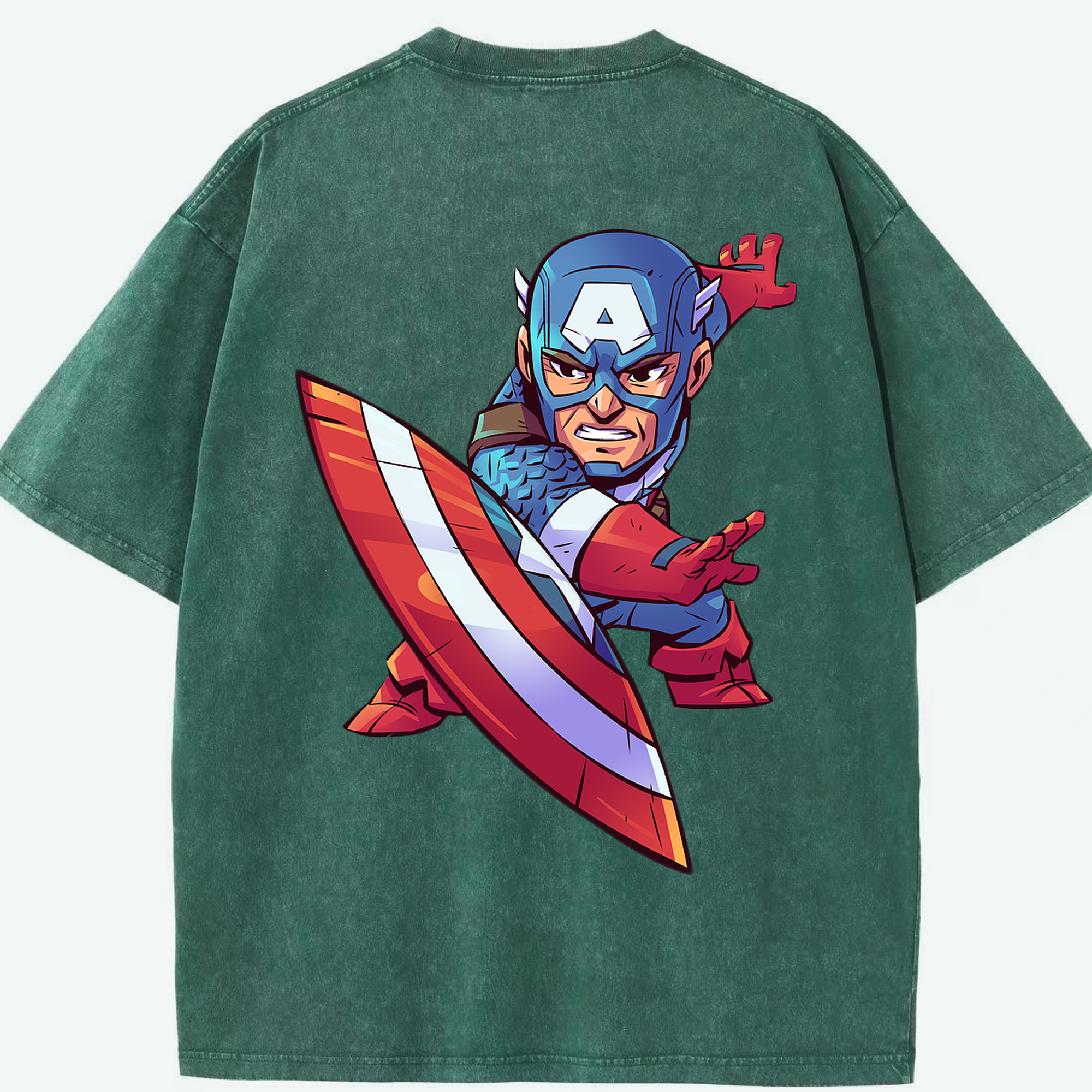 （画像用） アベンジャーズ The Avengers 綿100% ヴィンテージ風 半袖Tシャツ（背面プリント）